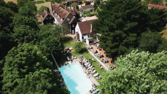 Clubhouse pool aerial