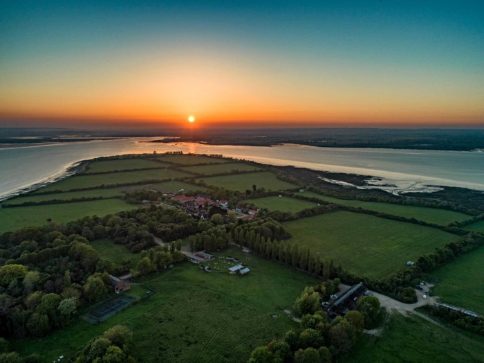 Osea Island Sunset aerial