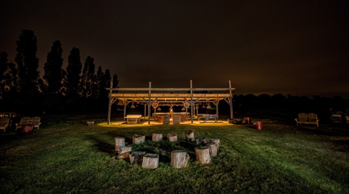 The Shack Exterior At Night